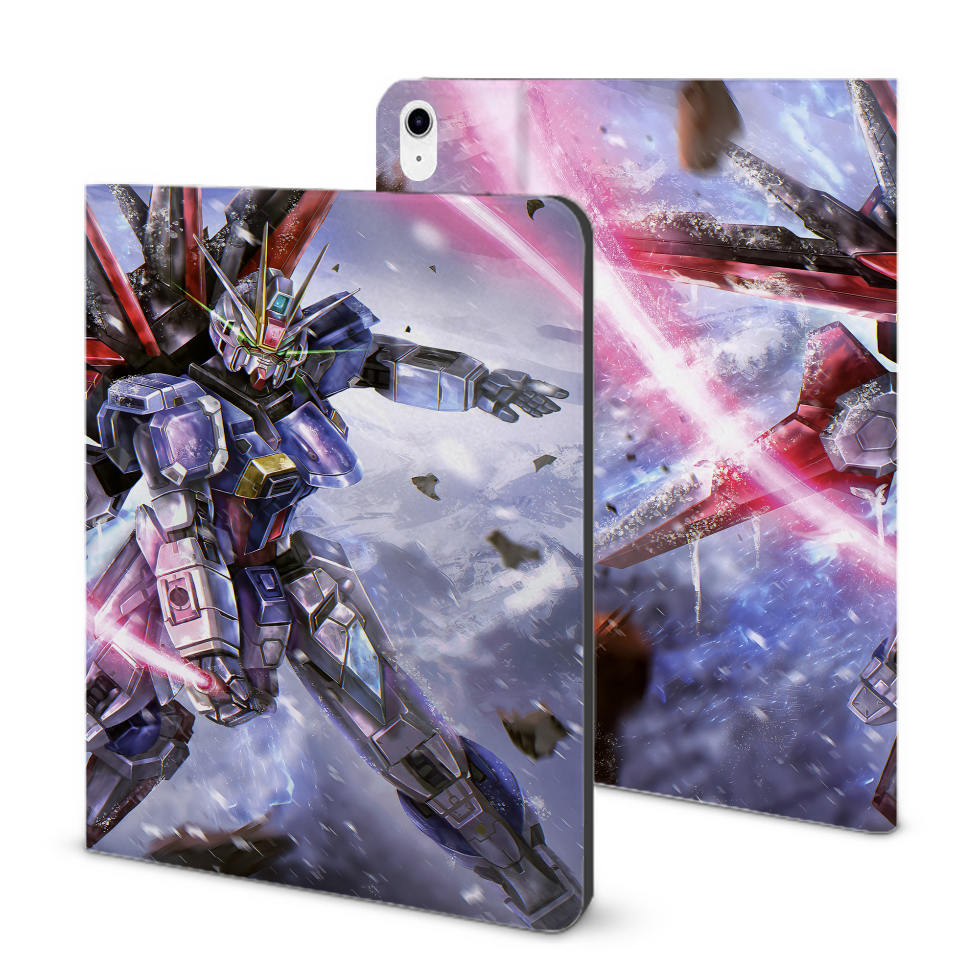 （画像用） 機動戦士ガンダム Mobile Suit Gundam IPad ケース ブック型 PUレザー TPU 耐衝撃 軽量 薄型 ペン収納なし 全面保護 IPad 各モデル対応